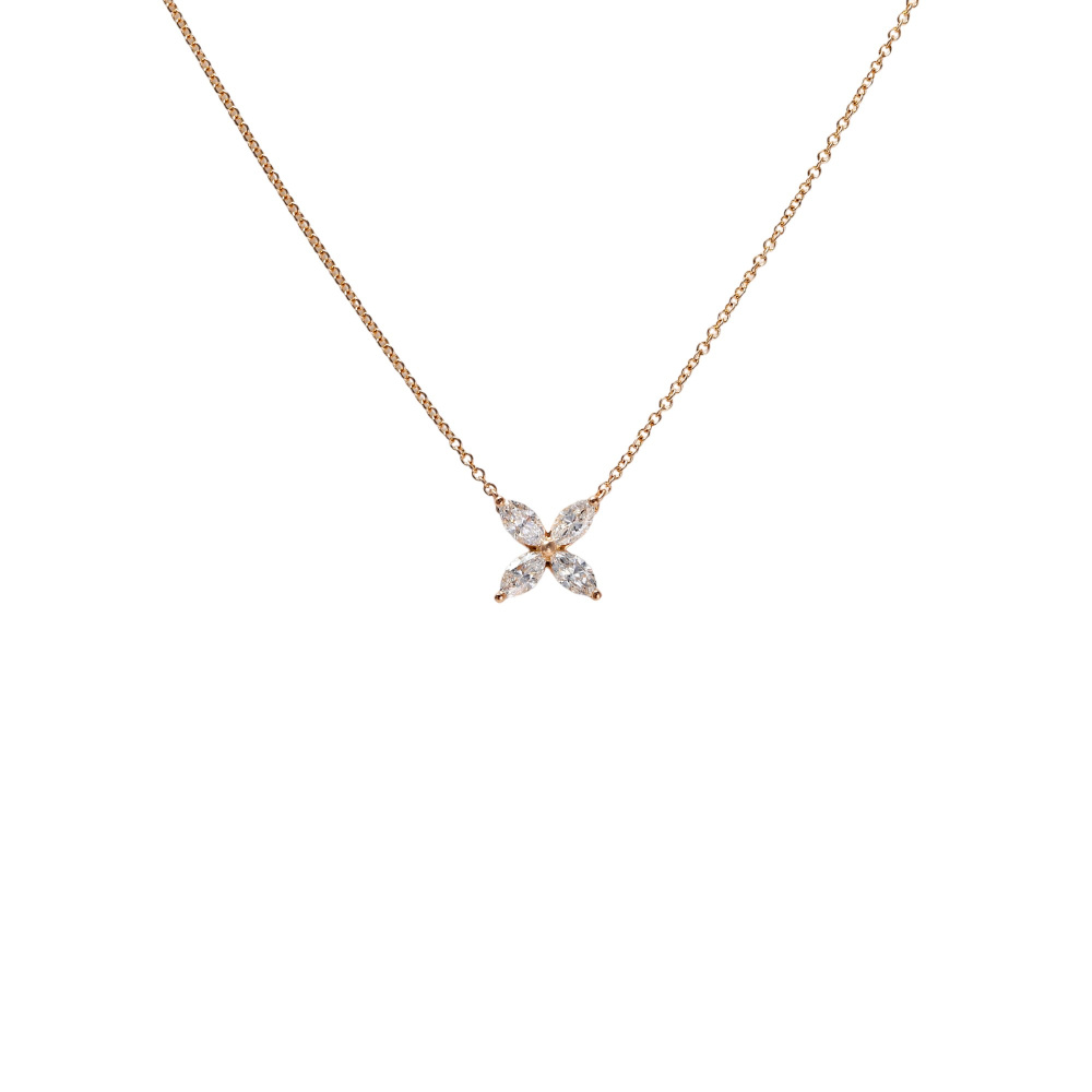 Tiffany & Co. Victoria Necklace 18K Rose Gold Diamond 60011631