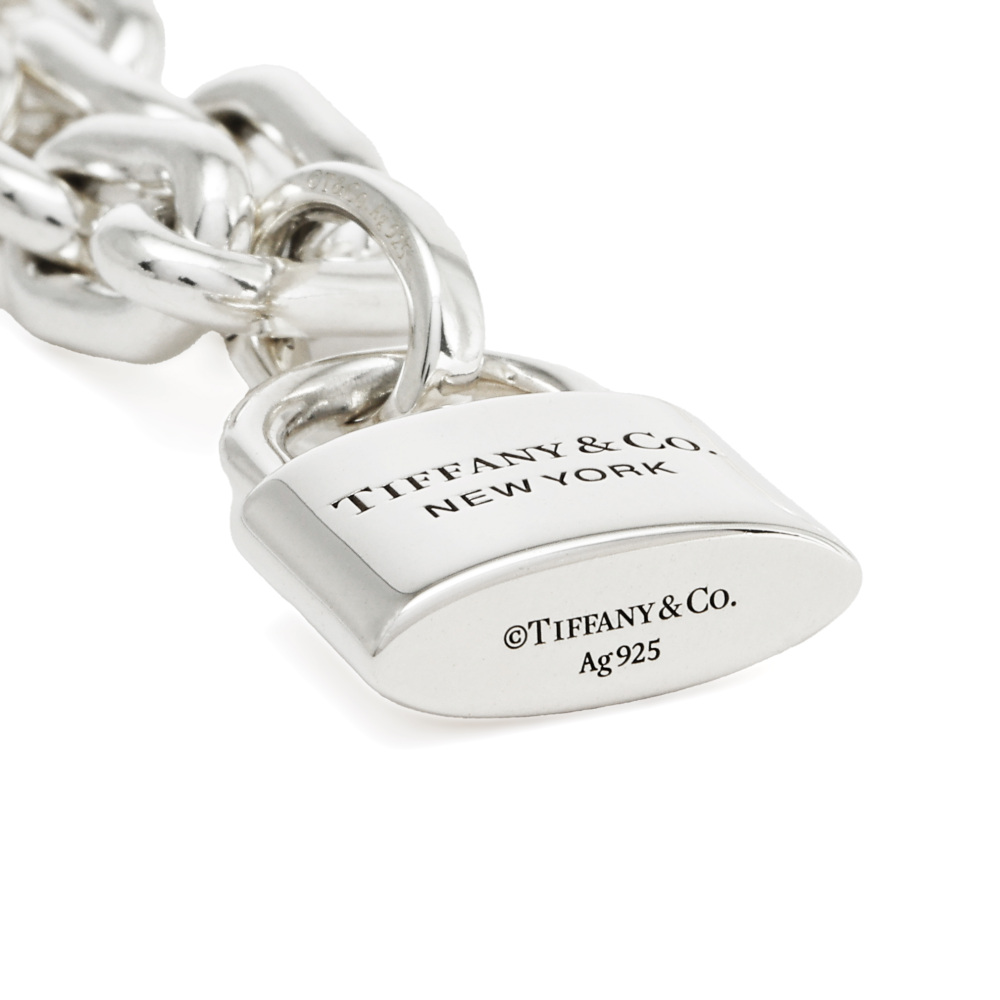 Tiffany & Co. Hardware Pearl Lock Necklace Sterling Silver 64047841
