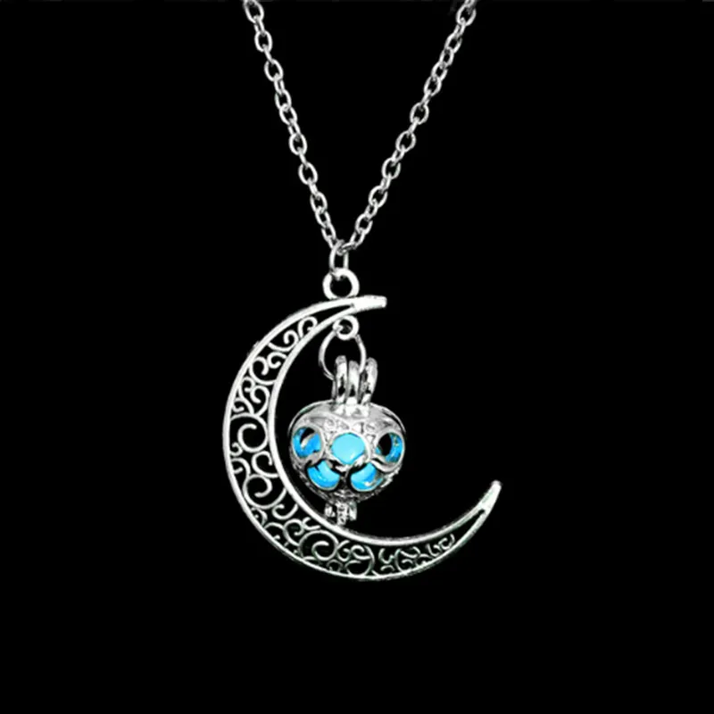 Glow in the Dark Moon Necklace