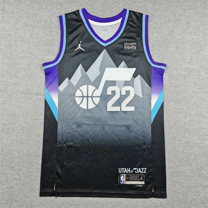 Men's Utah Jazz Darryn Peterson #22 Black Swingman Jersey - Statement Edition