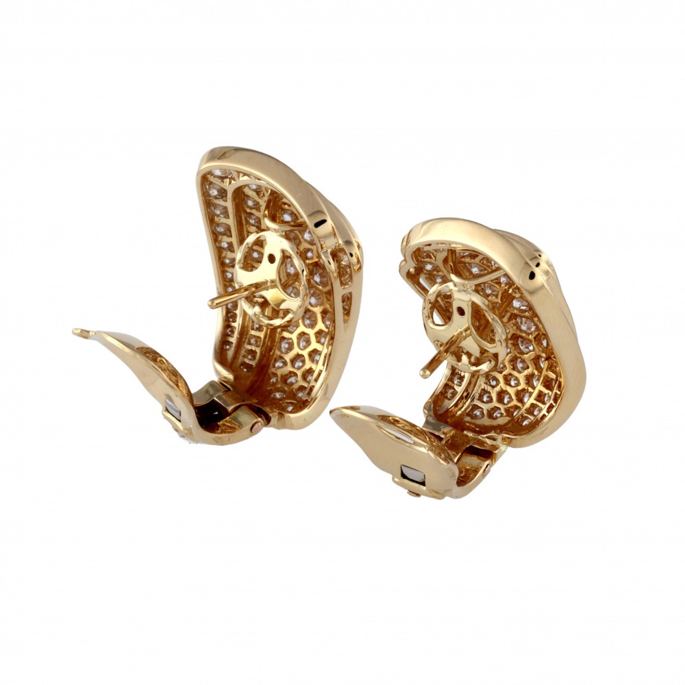 Van Cleef & Arpels K18YG Yellow Gold Earrings Diamond