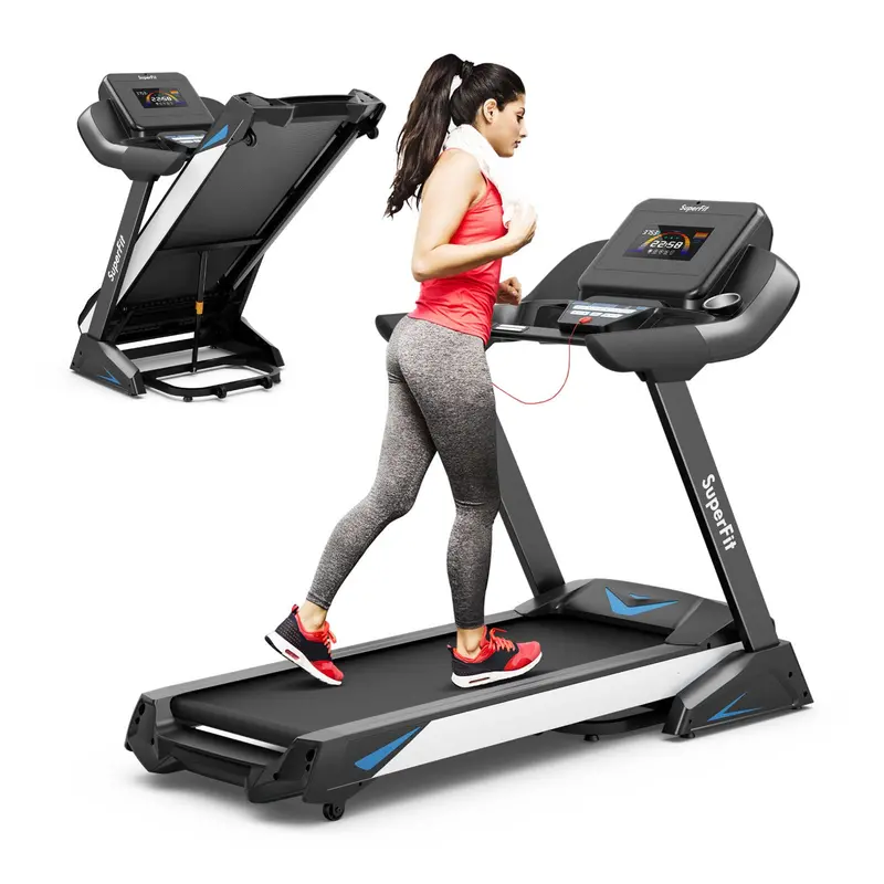 Smart Folding Treadmill – Compact Superfit Model with Bluetooth Speaker and App Connectivity