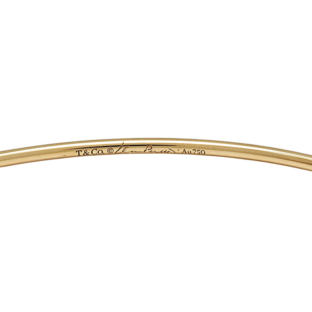 Tiffany & Co. Elsa Peretti Diamond Hoop Single Row Bracelet 18K Yellow Gold 60152217