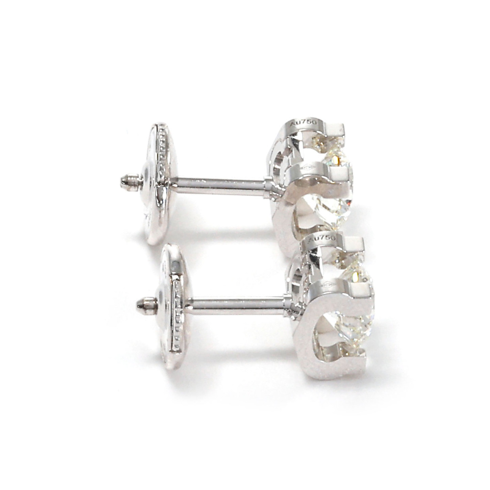 Cartier C Do Earrings 18K White Gold Diamond N8046800