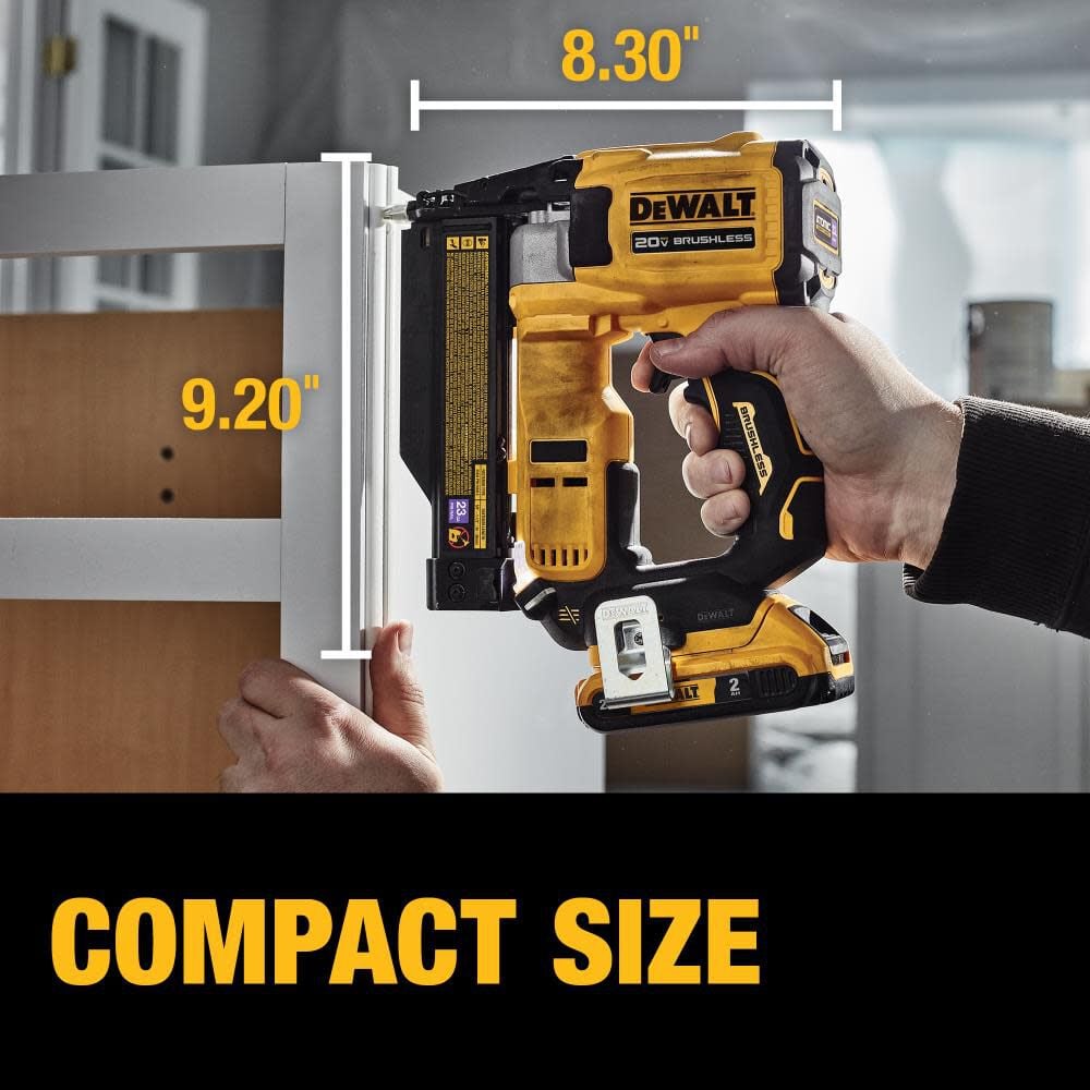 DEWALT ATOMIC Compact Series 20V MAX Pin Nailer 23 Gauge Kit DCN623D1