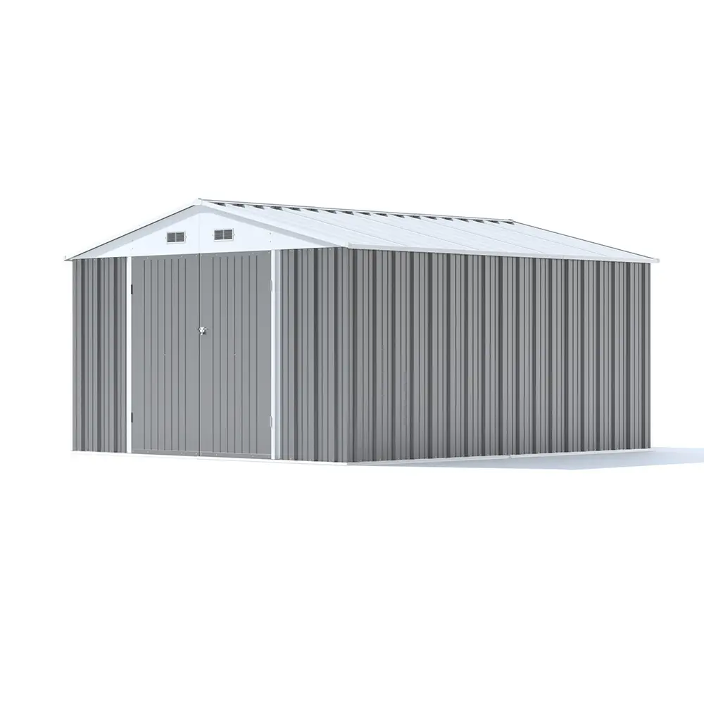Patiowell 10x12 Metal Shed Pro With an Optional Floor Base