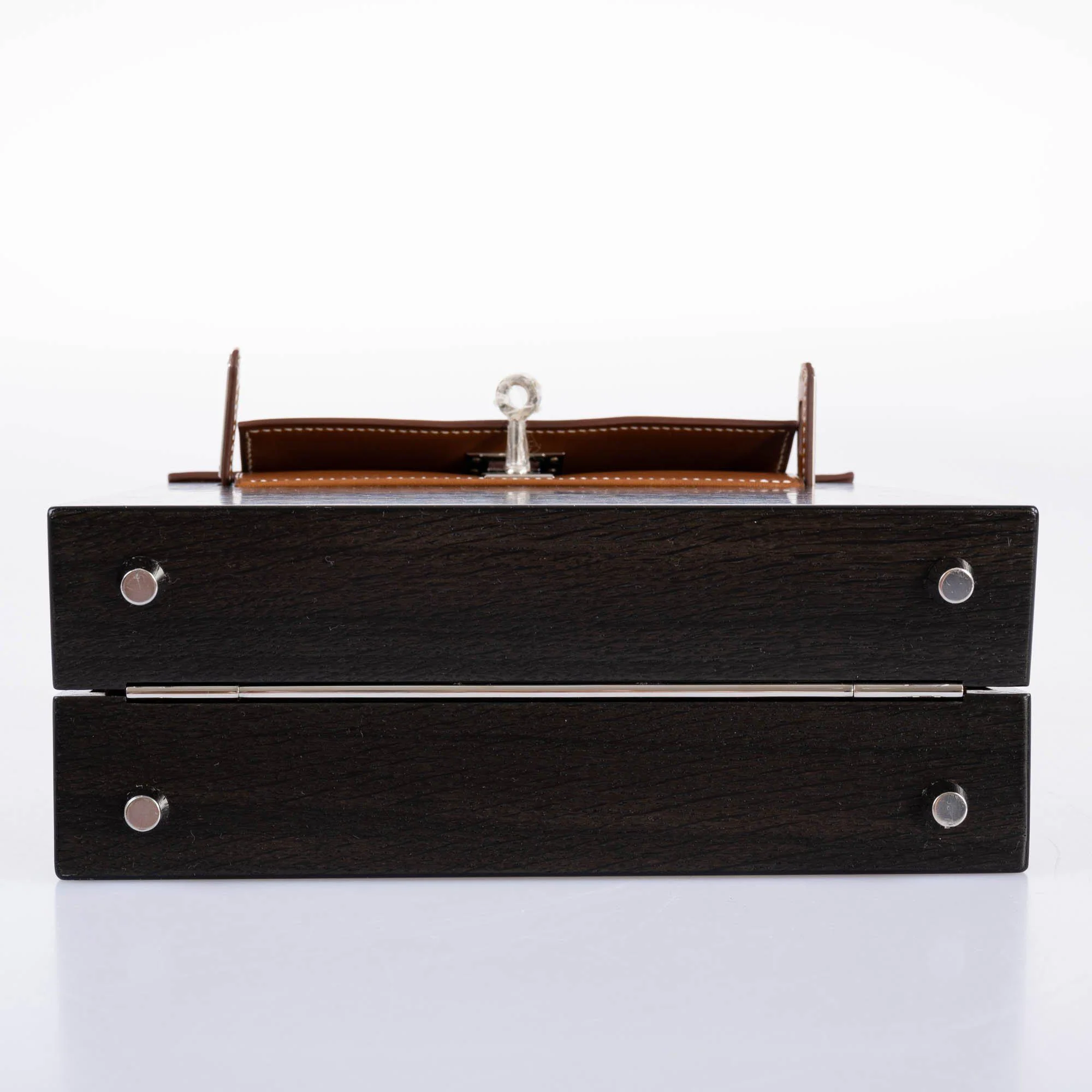 Hermès Kellywood 22 Bog Oak, Aluminum & Barenia Leather Palladium Hardware