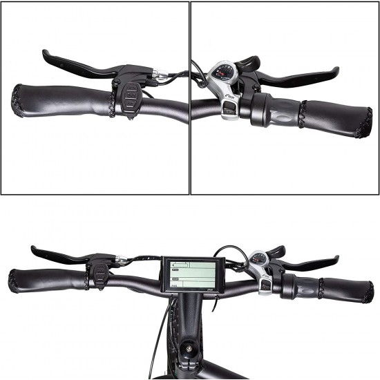 Powerfu Fat Tire Electric Bike Beach Snow Bicycle 26″ 4.0 inch Fat Tire Ebike 500W 13AH 36V Electric Mountain Bicycle with 7 Speeds Lithium Battery