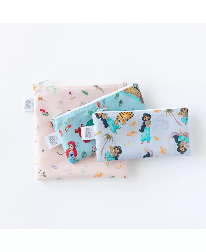 Bumkins Baby Girls Disney Princess Snack Bag, Pack of 3