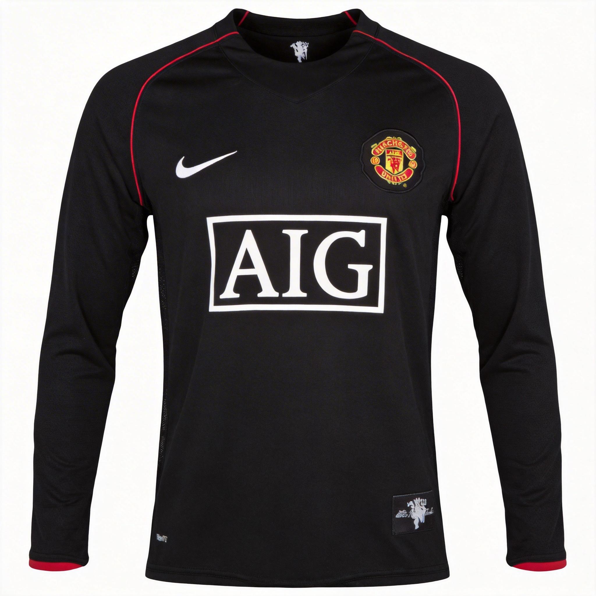 Retro Soccer Jersey RONALDO #7 Manchester United Away Long Sleeve 2007/08