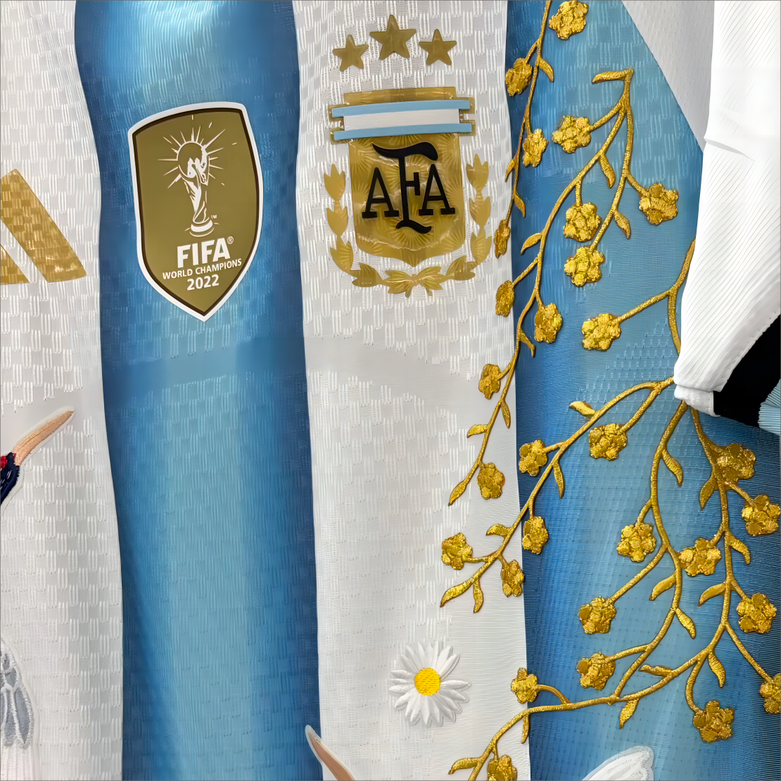 Player Version 2026 World Cup Argentina Home Jersey （Embroidered Crane）