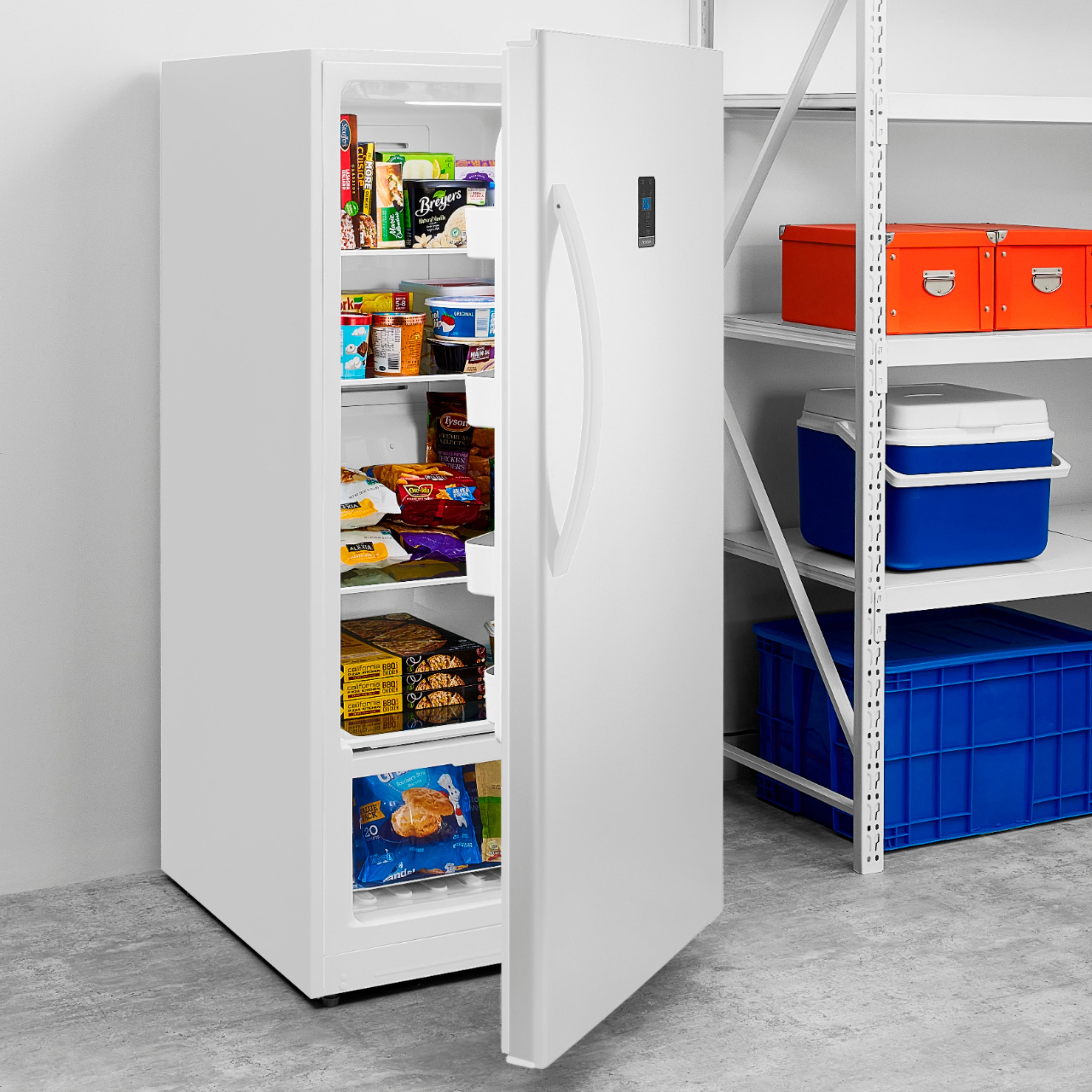 Insignia™ - 13.8 Cu. Ft. Garage Ready Convertible Upright Freezer with ENERGY STAR Certification - White