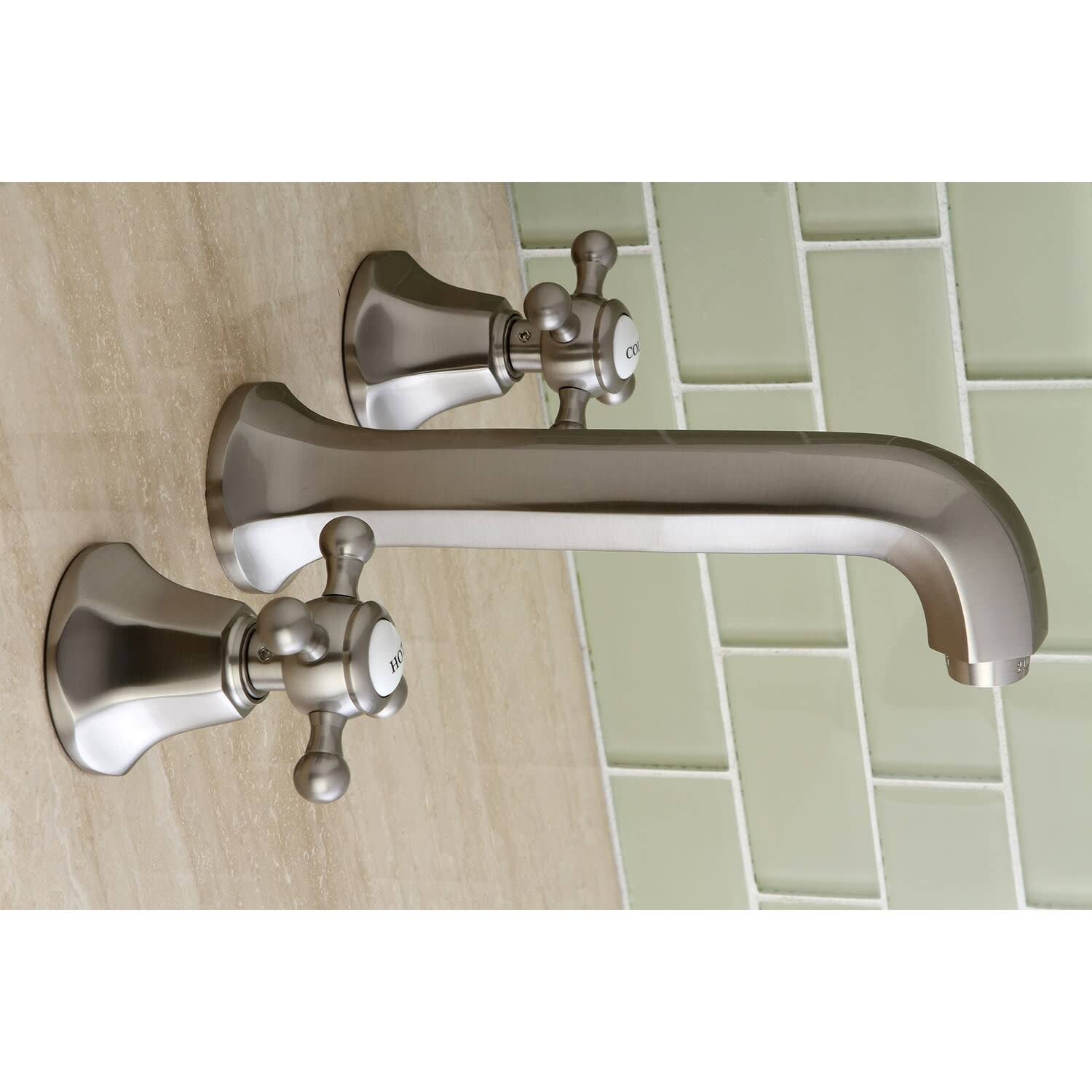 Kingston Brass KS4025BX Metropolitan 2-Handle Wall Mount Tub Faucet, Oil Rubbed Bronze