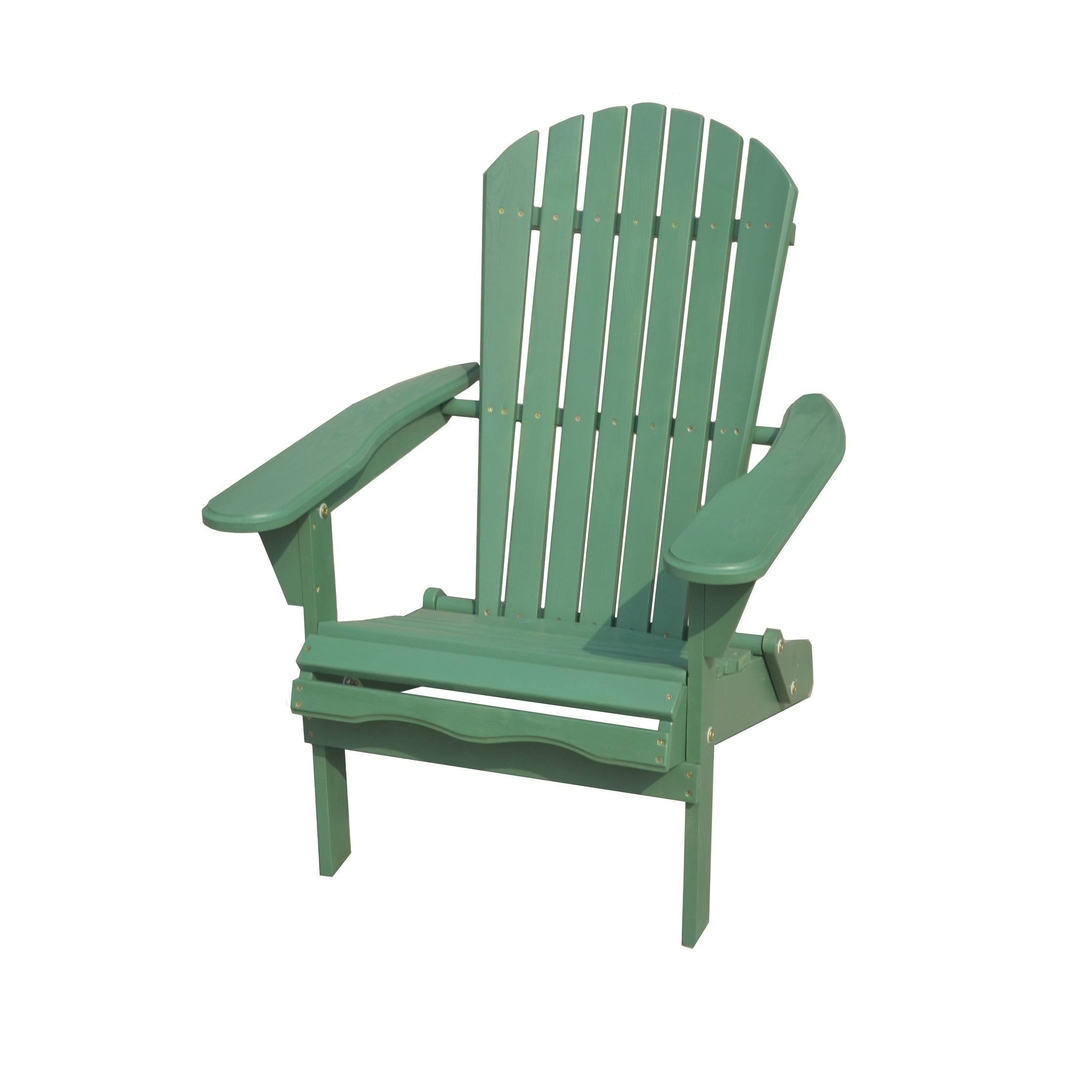 W Unlimited SW1912GSSET2 Oceanic Folding Adirondack Chair Sea Green - Set of 2