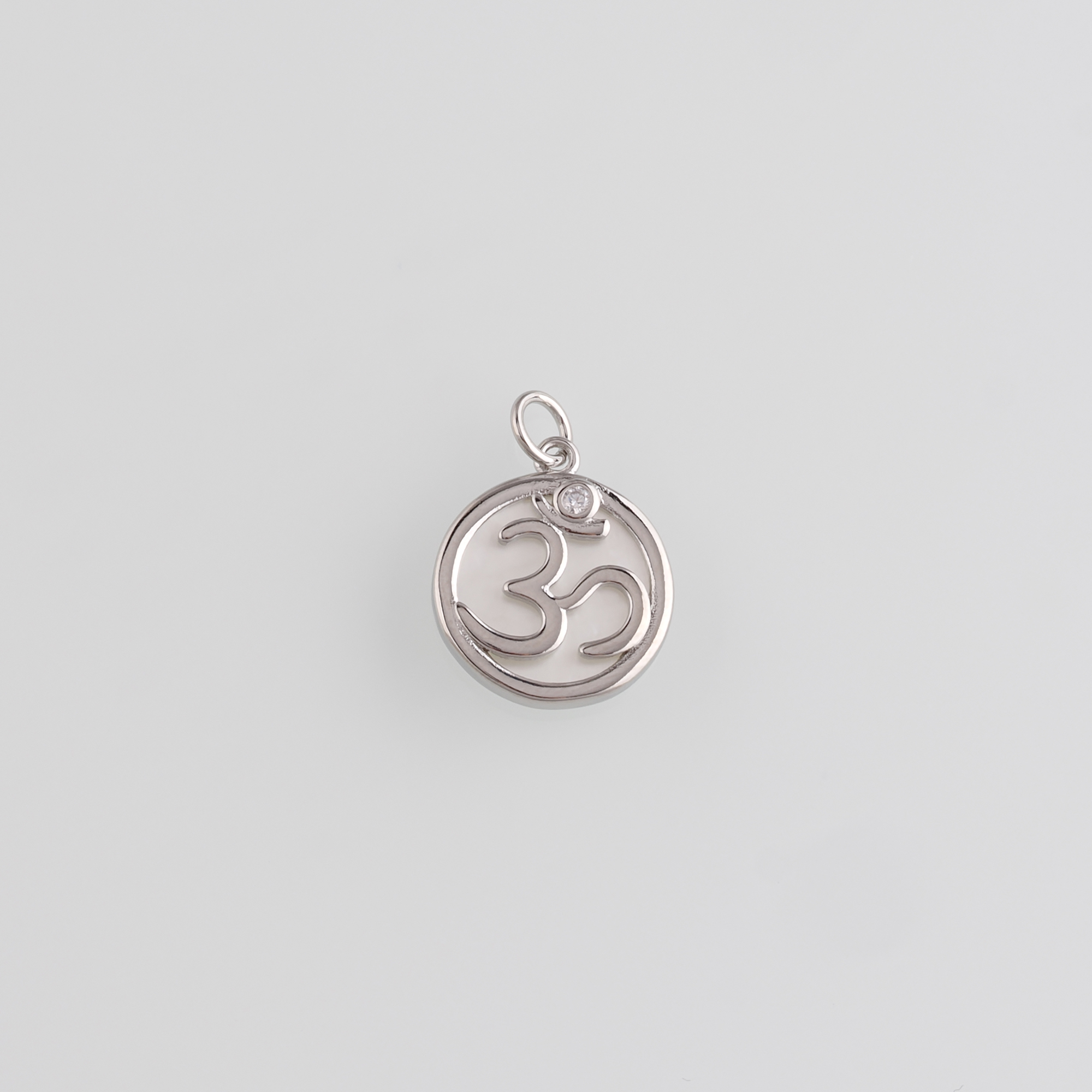18K Gold Filled Om Symbol Pendant,Dainty Yoga Charm Earrings Necklace for DIY Jewelry Making Supply