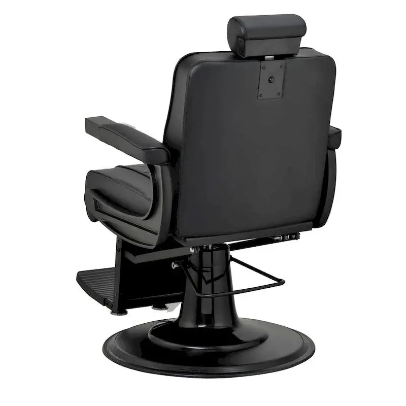 ROGERS Professional Barber Chair – Heavy-Duty Hydraulic Reclining Styling Seat in Sleek Black Finish
