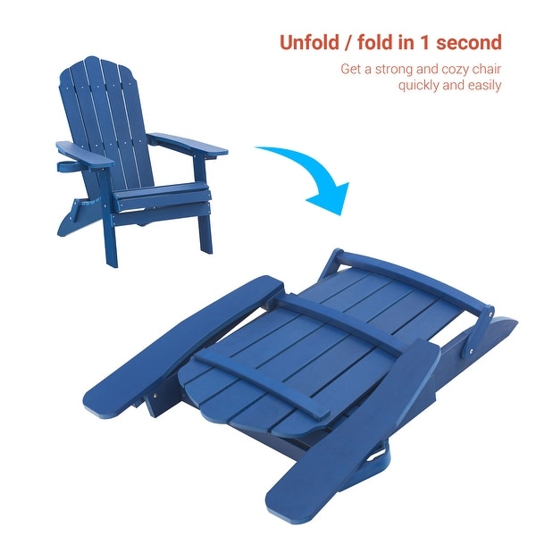 AOOLIMICS Patio Folding Adirondack Chairs Fire Pit Chair