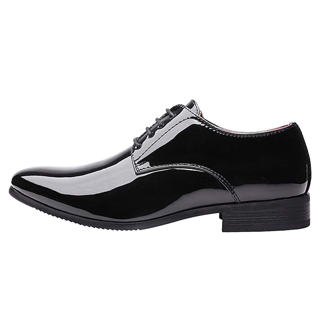 Men's Classic Glossy PU Oxford Shoes