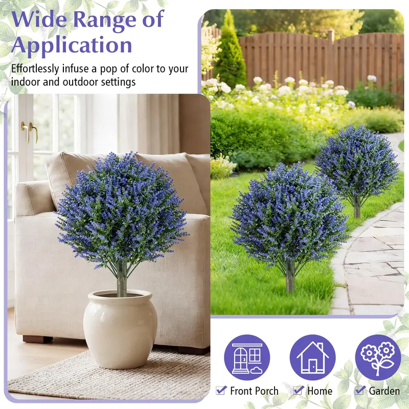 Sun-Resistant Teddy Bear Topiary Pair — 16.5-Inch UV-Protected Faux Boxwood Plants