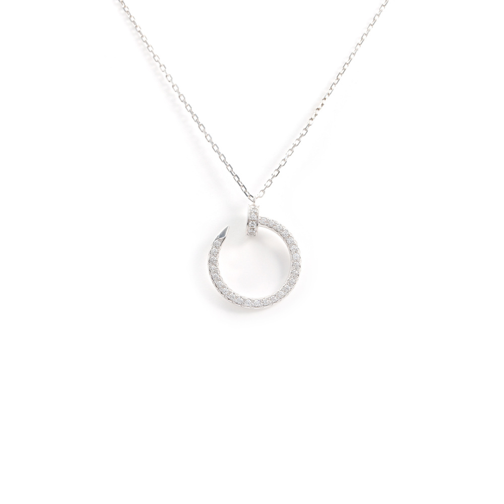 Cartier Juste un Clou Necklace 18K White Gold Diamond B7224897