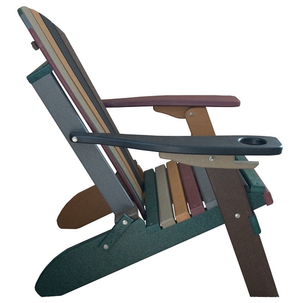 Kaleidoscope Collection Earth Tone Folding Adirondack Chair
