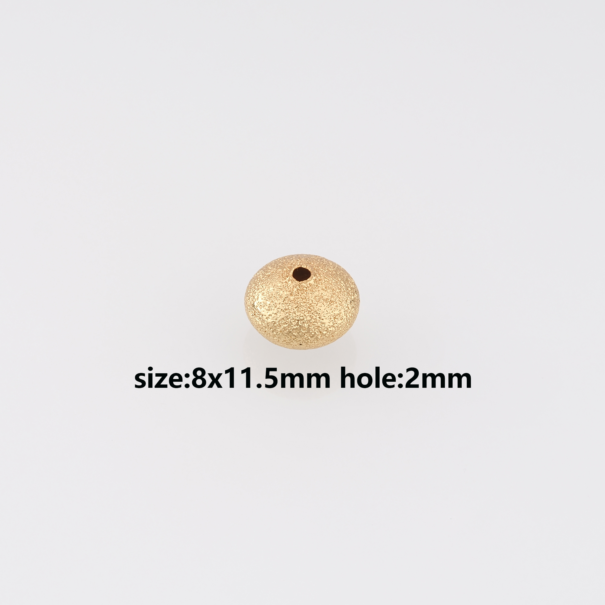 18K Gold Filled Round Spacer Beads,Round Flat Bead for Bracelet Jewelry Necklace Making Supply