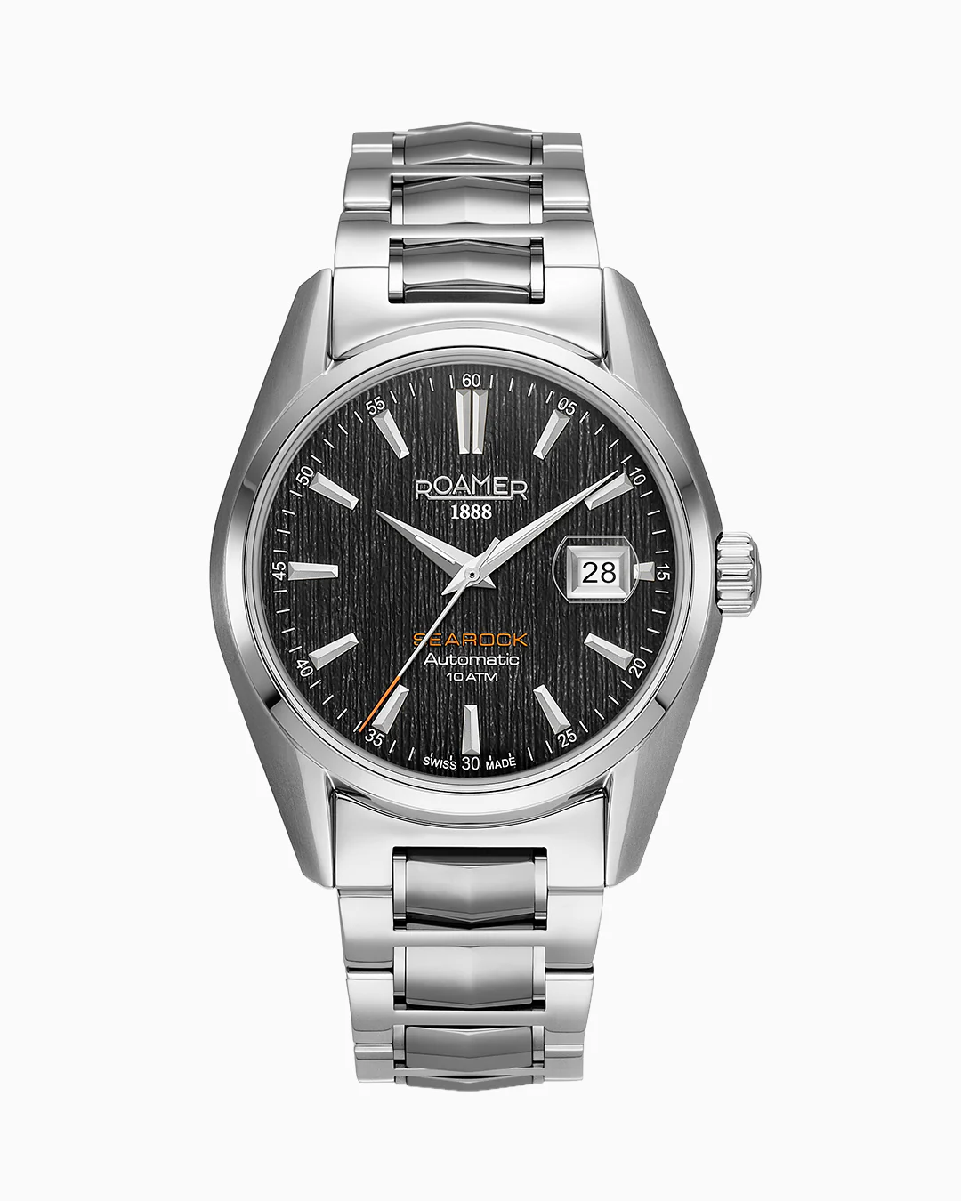 Searock Automatic 42 mm Automatic Three-Hand Date Silver Bracelet Sapphire glass Stainless Steel swiss watch