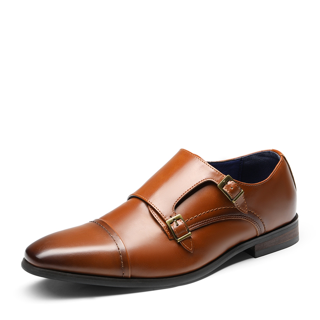 Men's Wide Monk Strap Oxford Shoes