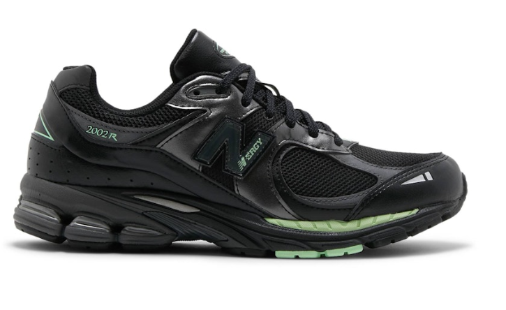 New Balance 2002R Black Silver Green M2002RLD Casual Running Shoes