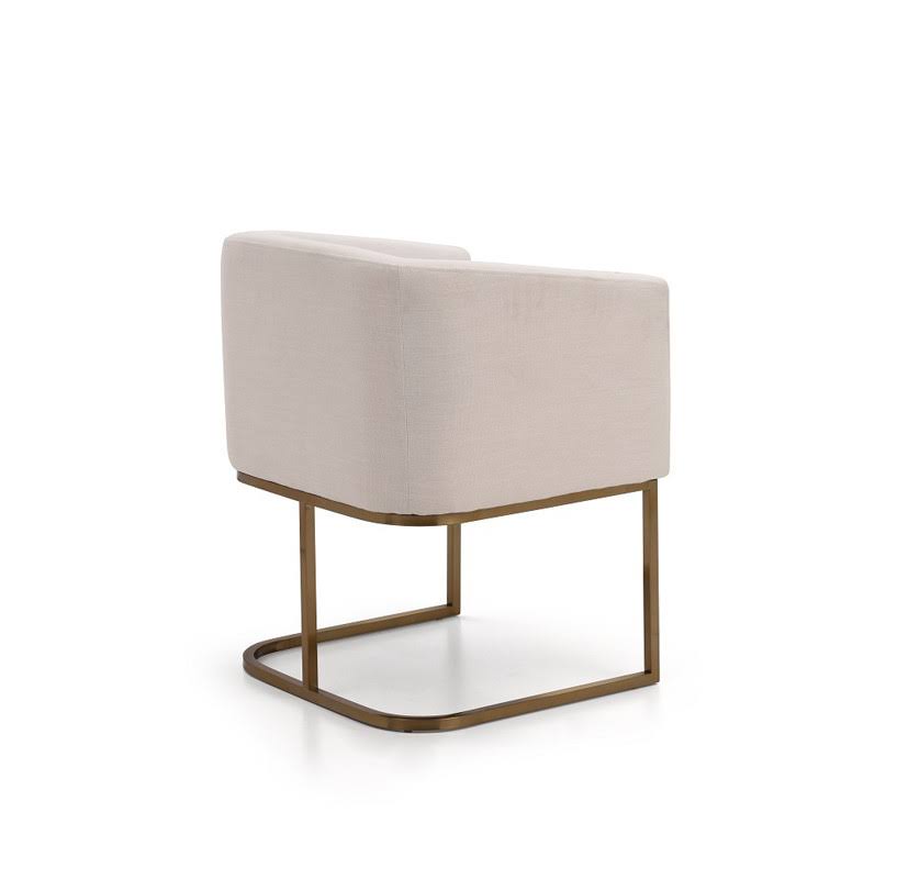 Modrest Yukon Modern Fabric Dining Chair - White