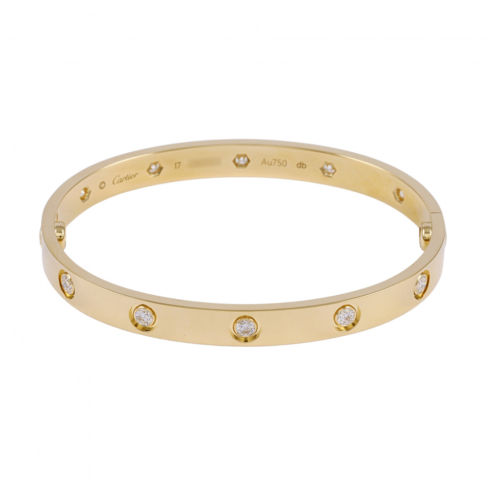 Cartier Love Bless Bracelet 18K Yellow Gold Diamond B6070300