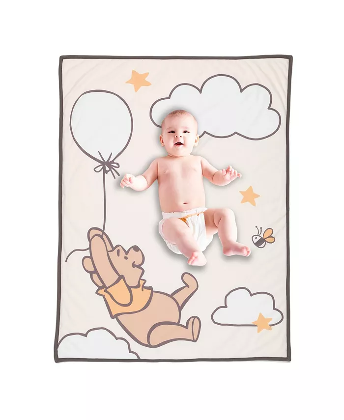 Lambs and Ivy Disney Baby WINNIE THE POOH Picture Perfect Faux Shearling Baby Blanket