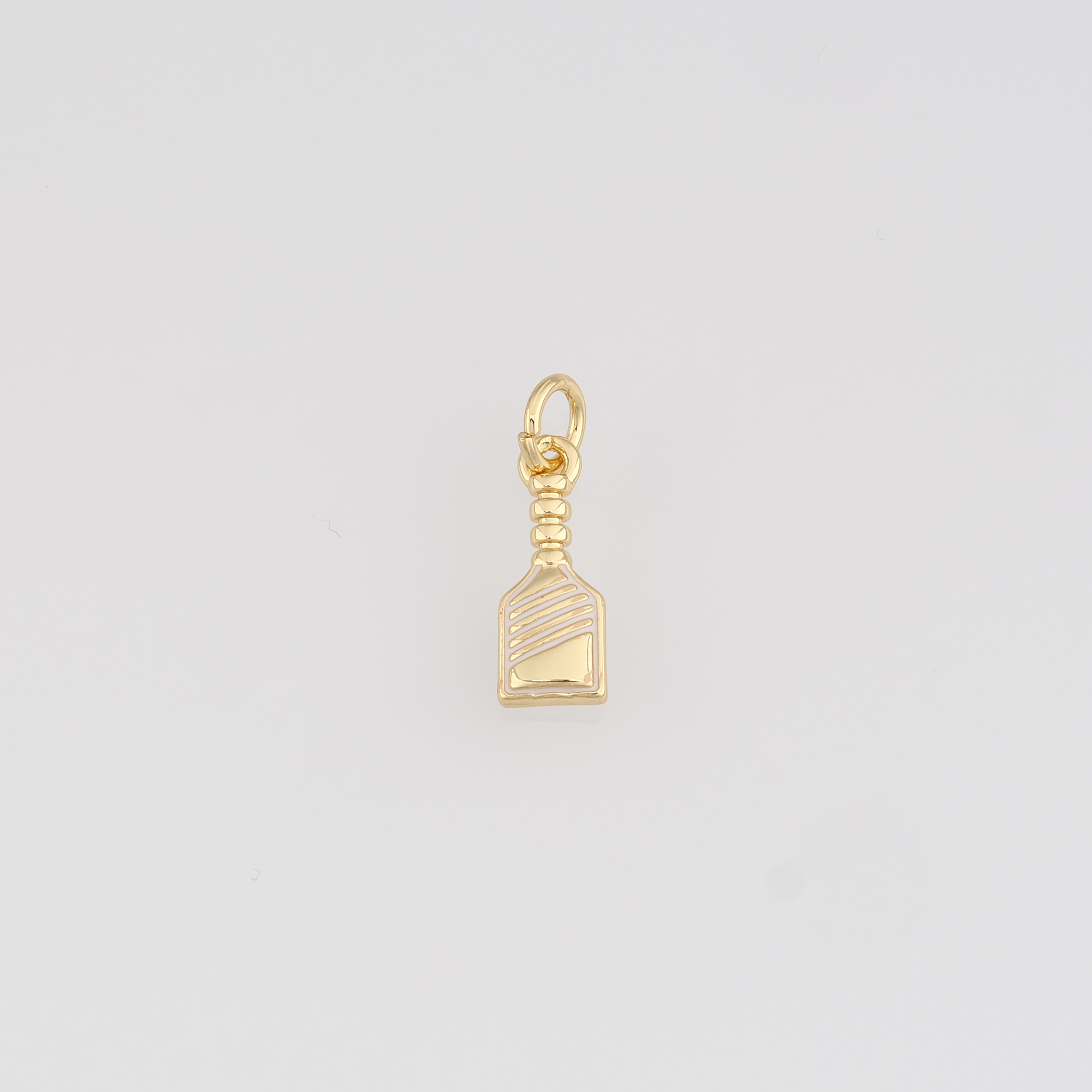 18K Gold Filled Tennis Racket Pendant,Dainty Racket Charm Earrings Necklace for DIY Jewelry Making Supply