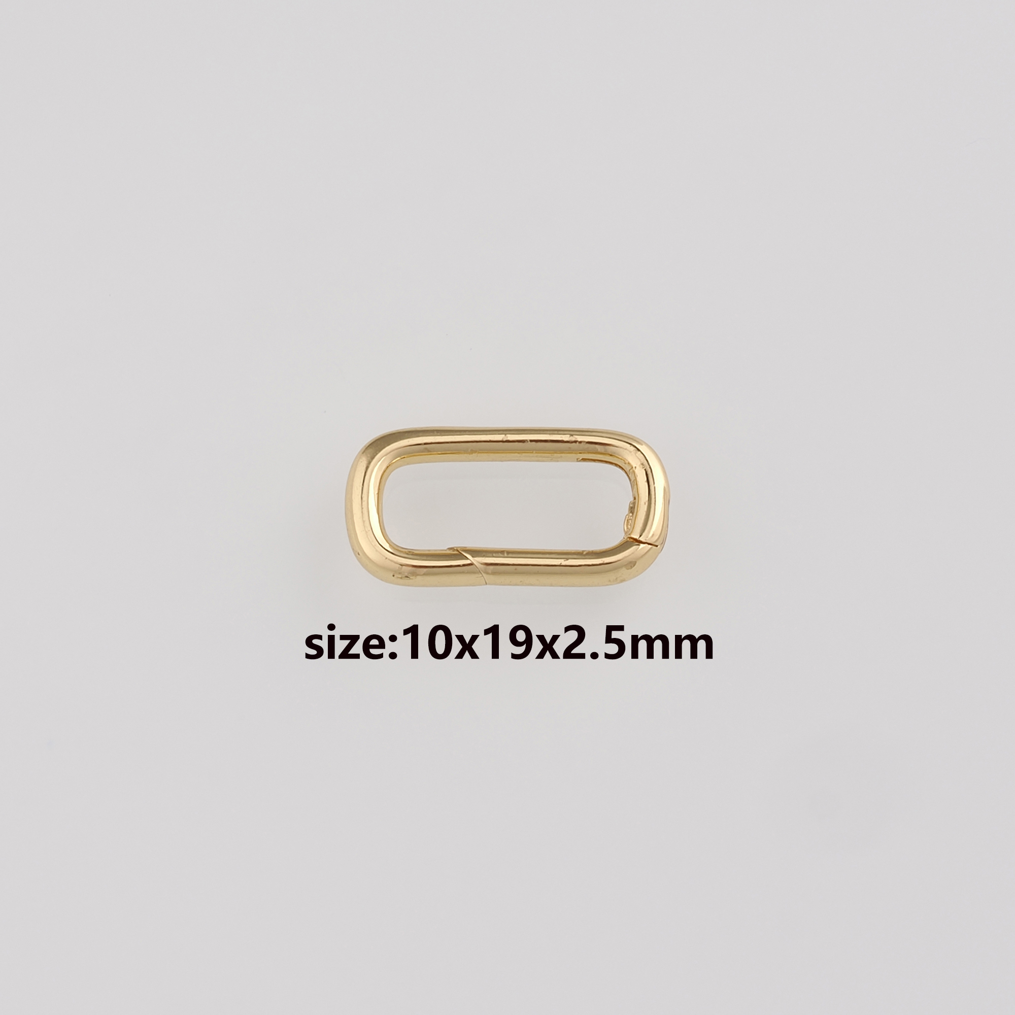 18K Gold Filled Oval Carabiner Clasp,Snap Buckle Bracelet Necklace for DIY Jewelry Finding Necklace Bracelet