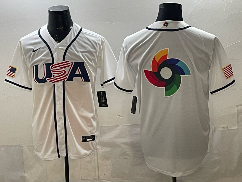 Men's USA Baseball White 2026 World Baseball Classic Player Jersey