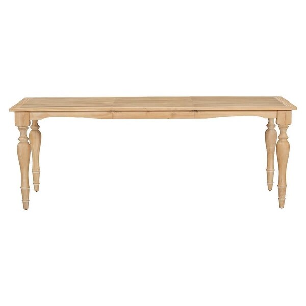 Extendable Dining Table Set W/ Removable Leaf And 6 Dining Chairs