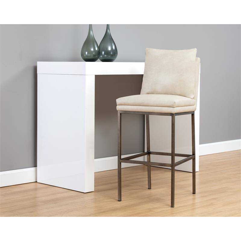 Sunpan Paige Barstool - Bravo Cream
