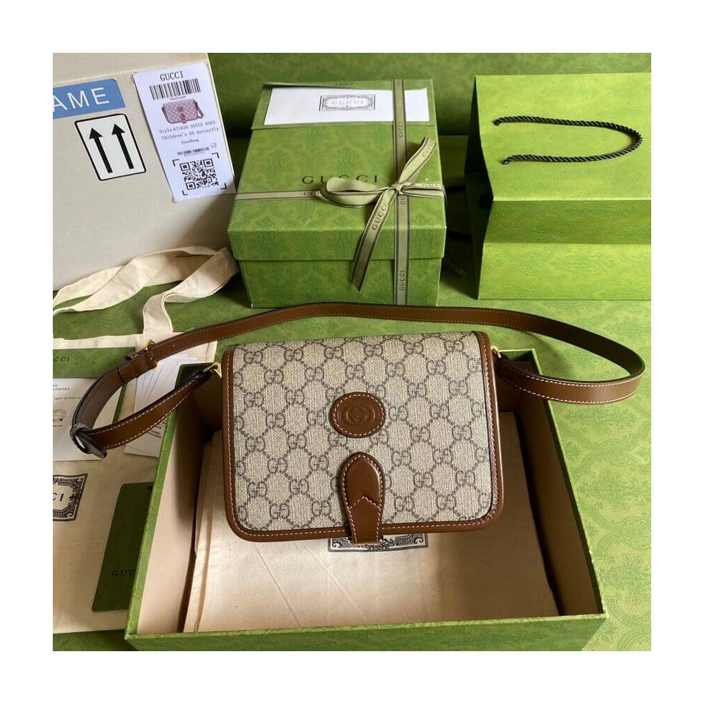 Gucci Mini Shoulder Bag with Interlocking G in GG Supreme