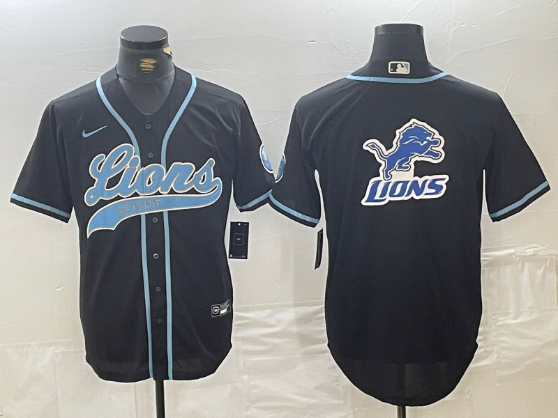 Men's Detroit Lions Black Game Jersey