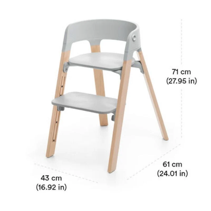 2026 Stokke Steps Adjustable High Chair – Modern Scandinavian Design, Ergonomic & Tool-Free Adjustment, Holds Up to 187 lbs