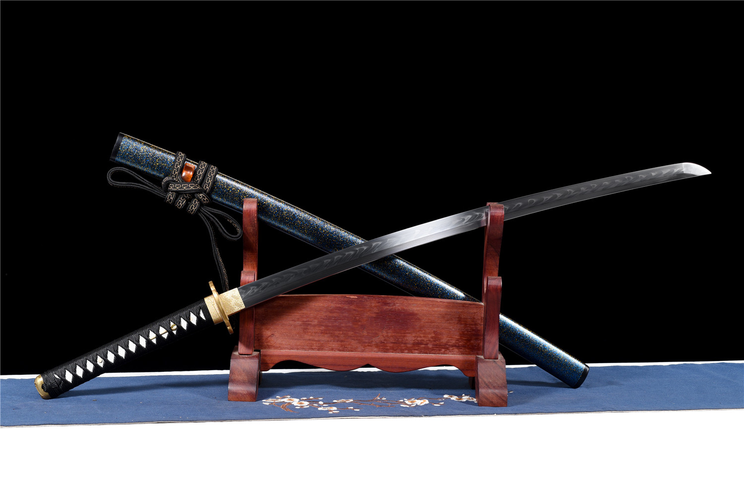 Buguon Handmade Japanese Katana,T10 Clay-Tempered Full Tang Samurai Sword