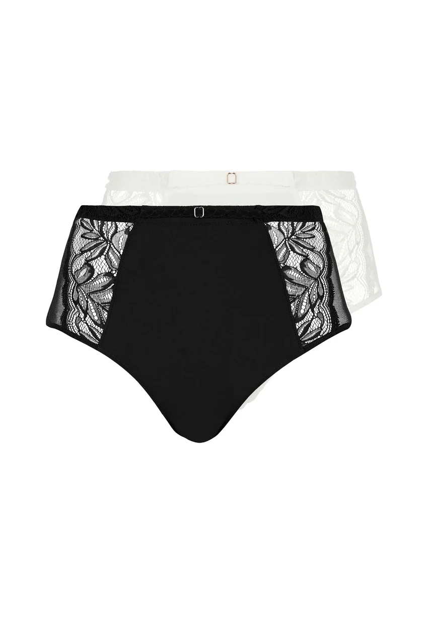 Lot de 2 culottes Suzan Noir et Ivoire