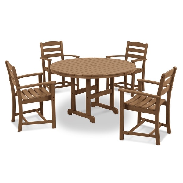 POLYWOOD La Casa Caf�� 5Piece Round Farmhouse Dining Set