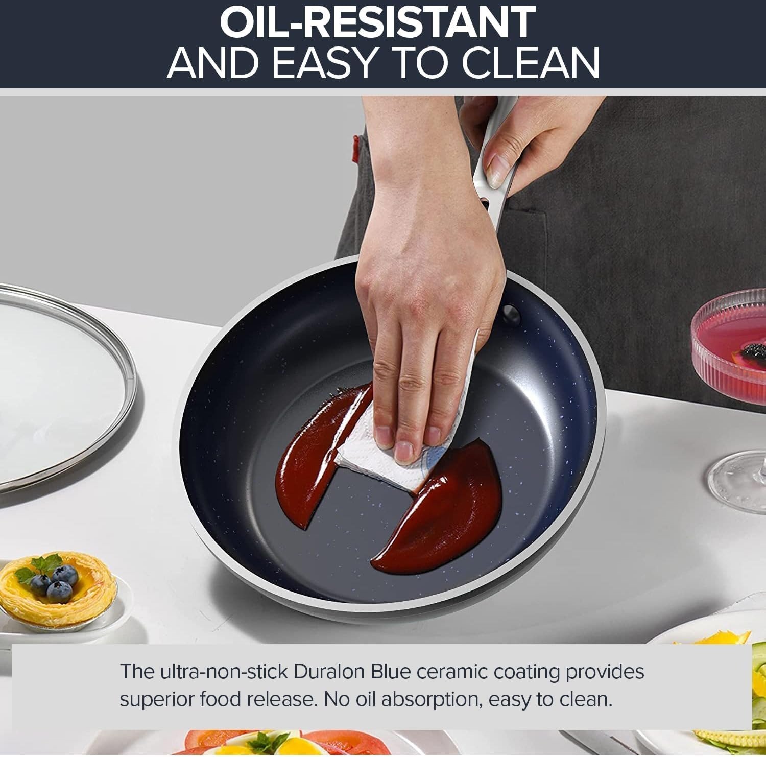 9-Piece Scratch-Resistant Cookware Set Durable Induction Compatible Kitchen Pot Pan Set