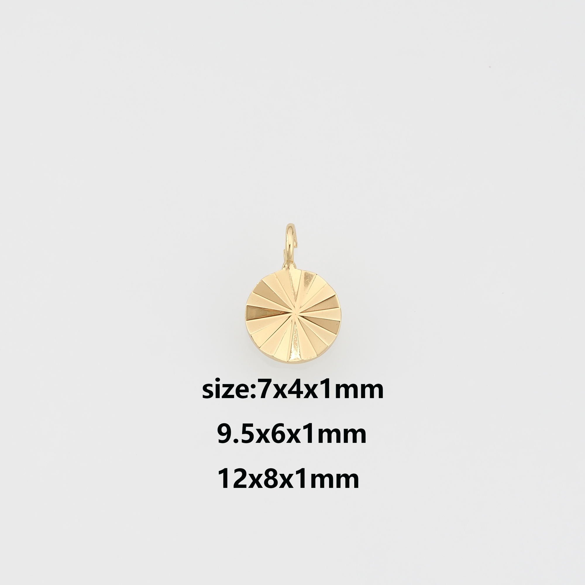 10Pcs 18K Gold Filled Round Pendant,Dainty Round Earrings Necklace for DIY Jewelry Making Supply