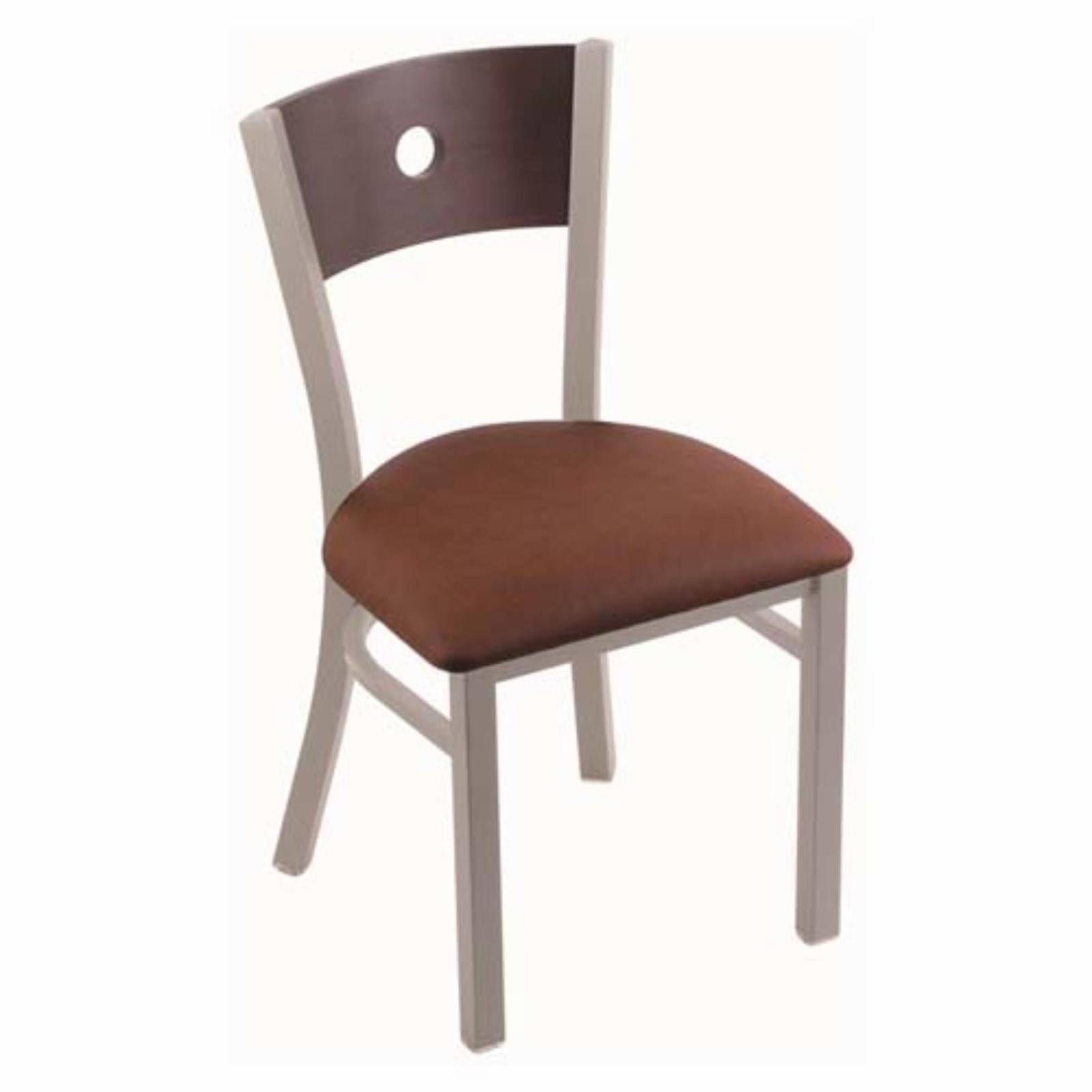 Holland Bar Stool 630 Voltaire 18x22 Chair with Black Wrinkle Finish, Rein Adobe SEAT, and Natural Maple Back