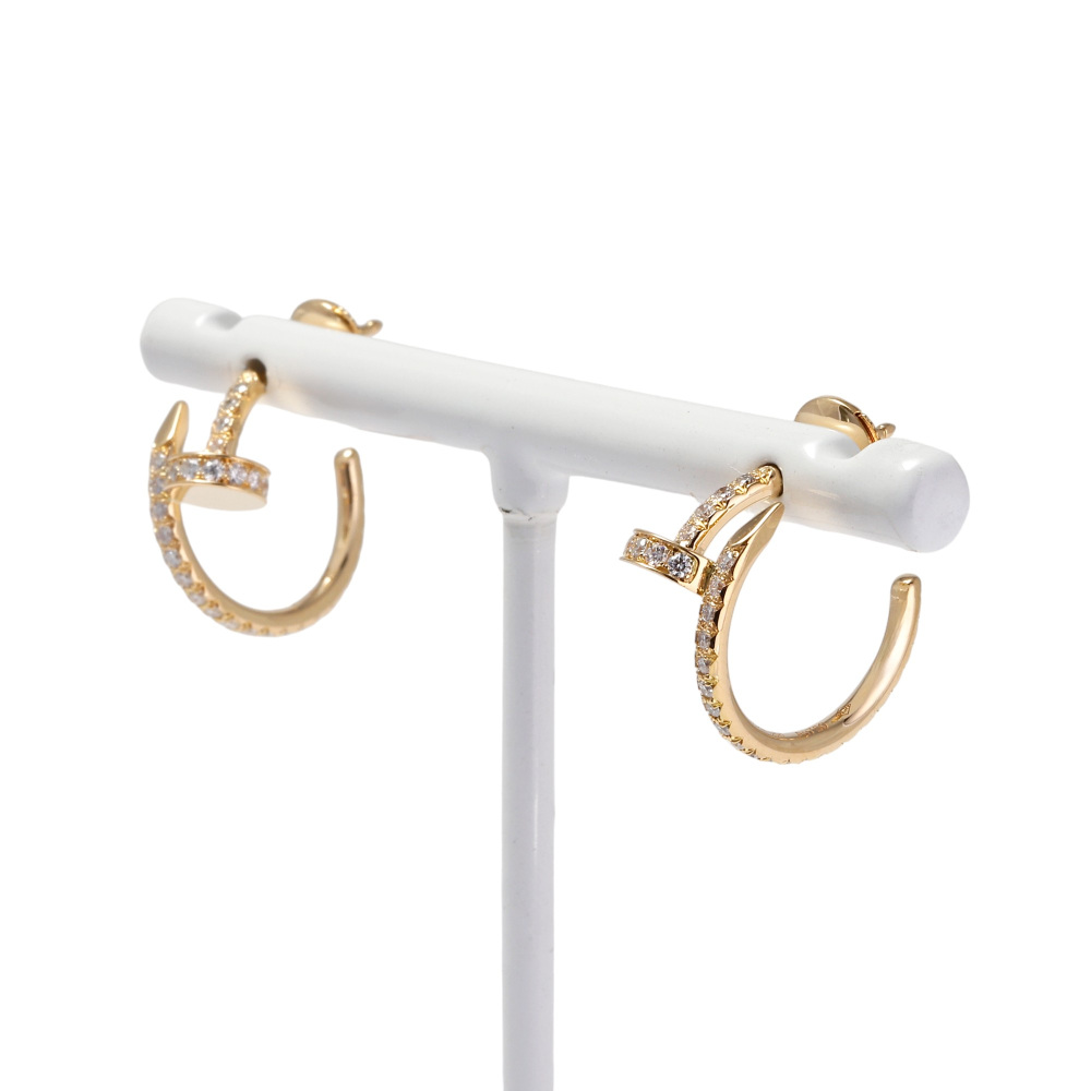 Cartier Juste un Clou Earrings 18K Yellow Gold Diamond B8301430