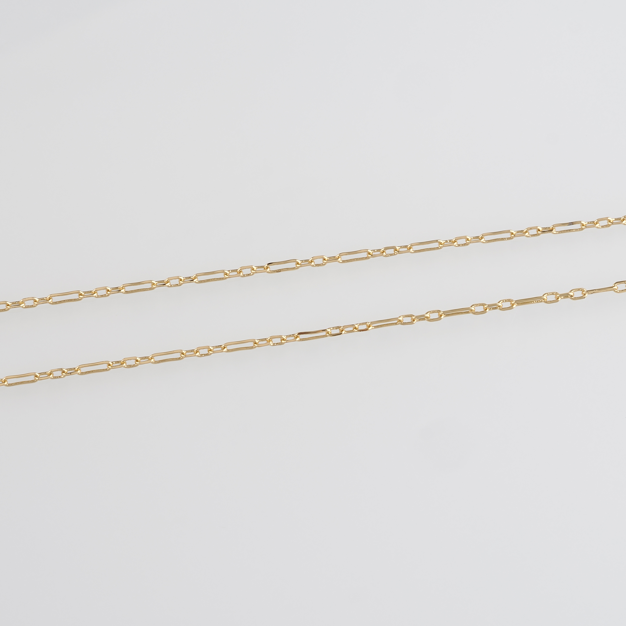 18K Gold Filled Cable Chain Necklace,Dainty Thin Link Chain,Gold Paper Clip Chain Necklace for Women DIY Jewelry Making Supply