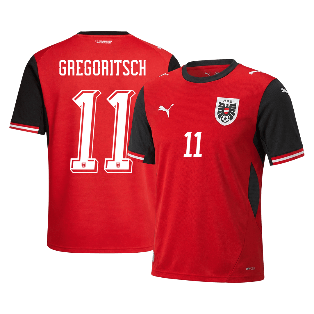 GREGORITSCH #11 Austria Home Soccer Jersey World Cup 2026