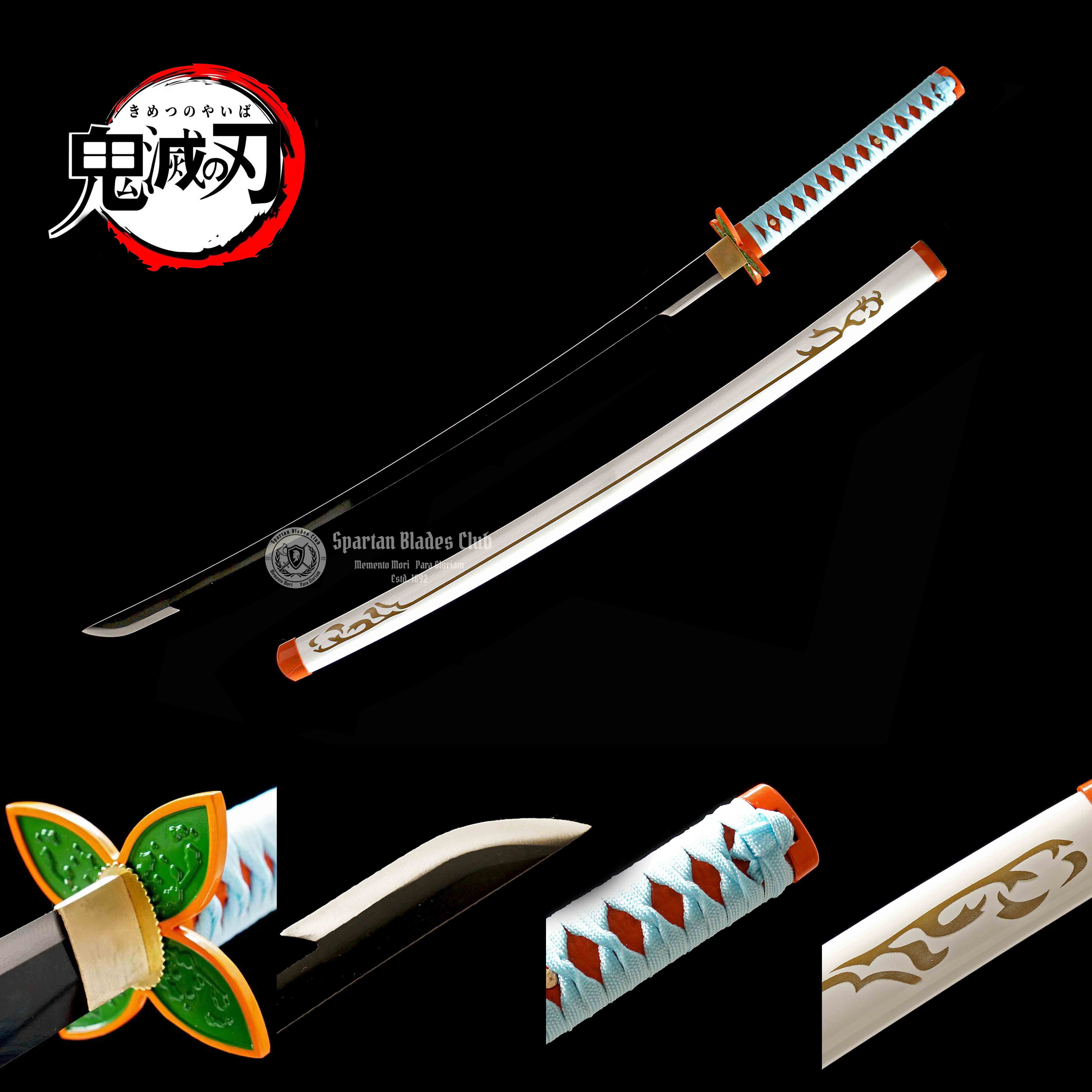 ‎GM06-Kochou Shinobu Sword - Demon Slayer - Handmade Real Sword - Sharp - 1045 Carbon steel - Full tang and Battle ready - Japanese Anime Cosplay - SBC - Spartan Blades Club - 陳氏劍莊1892